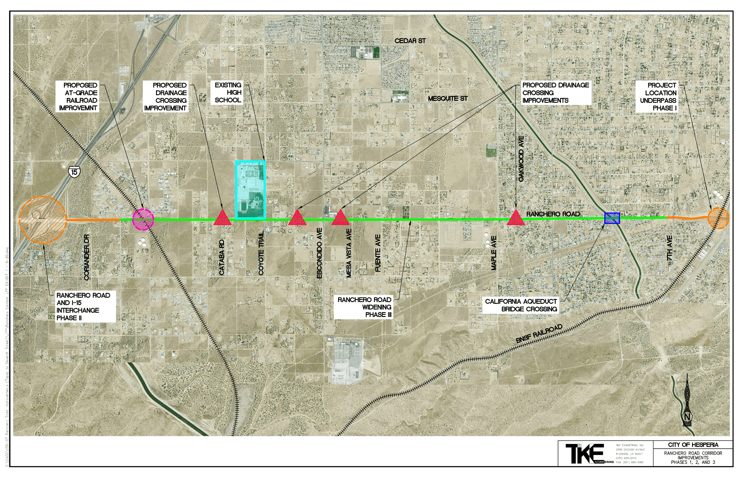 Ranchero Corridor Project Limits