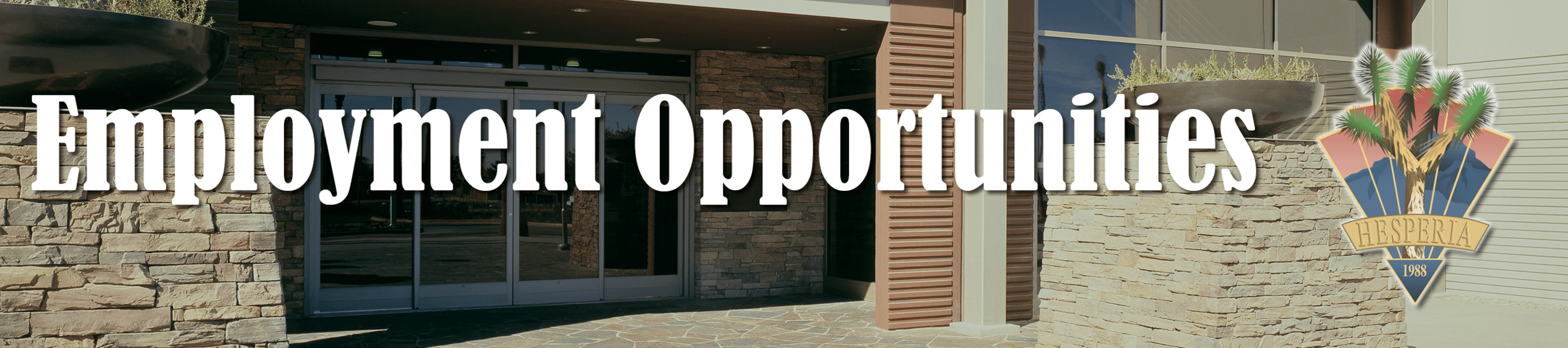 Employment Opportunities Banner with logo