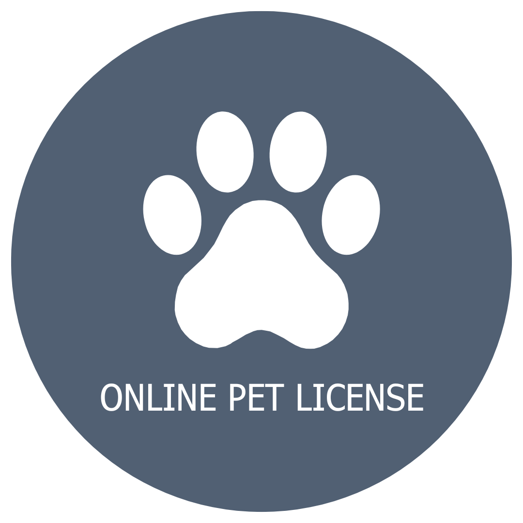 Blue Background White Paw Icon